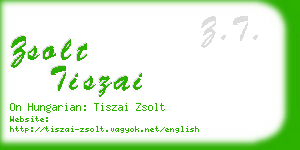 zsolt tiszai business card